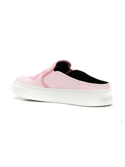 Shop Kenzo Tiger Slip-on Sneakers In Pink