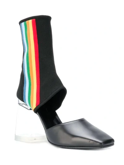 Shop Palm Angels Rainbow Sock Boots In Black