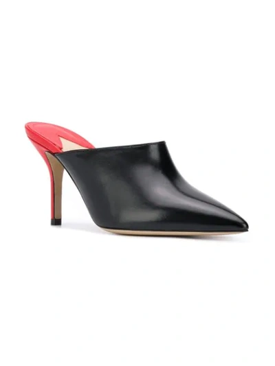 Shop Paul Andrew Pointed Mules In Black