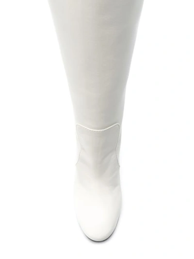 Shop Via Roma 15 Over-the-knee Boots - White