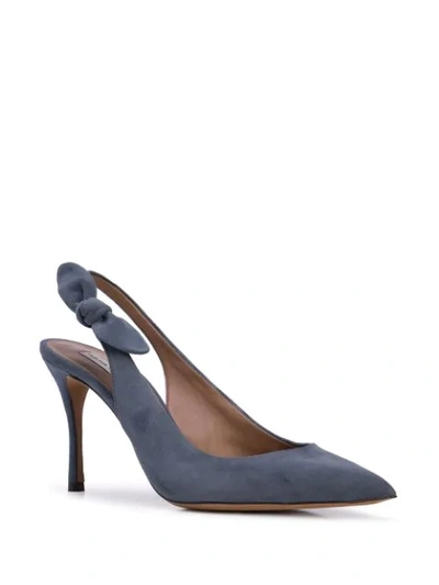 Shop Tabitha Simmons Millie Bow Slingback Pumps In Blue