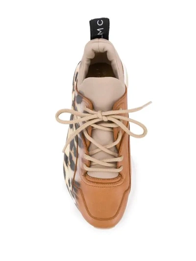 Shop Stella Mccartney Eclypse Leopard Sneakers In 9878 Nut/gr/bk-wh/bk/m.a.f