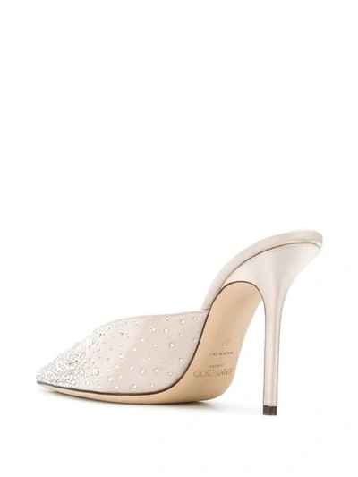 Shop Jimmy Choo Rav 100mm Mules In Neutrals