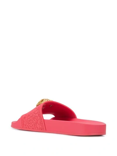 Shop Versace Ciabattina Loafers In Pink