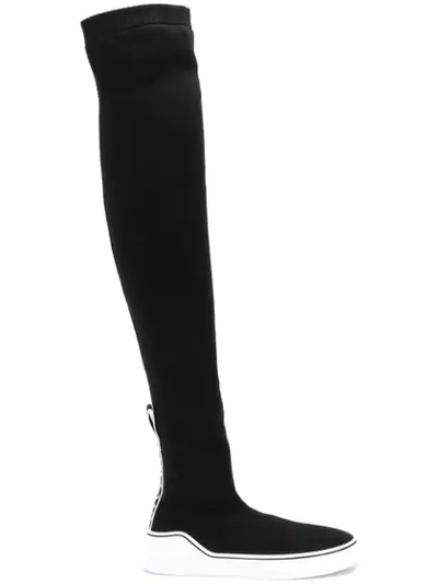 Shop Givenchy George V Sock Sneaker Boots In Black