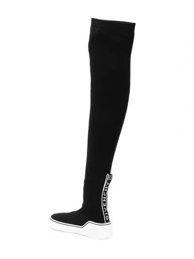 Shop Givenchy George V Sock Sneaker Boots In Black