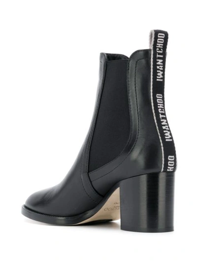 Shop Jimmy Choo Round Toe Boots In Black