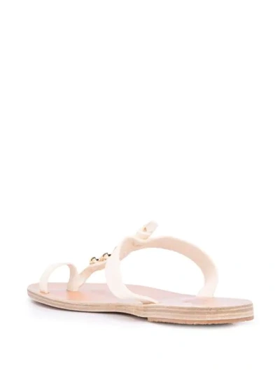 Shop Ancient Greek Sandals Iris Gold Shell Sandals In White