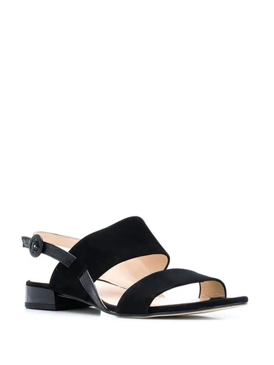 Shop Hogl Slingback Flat Sandals In Black