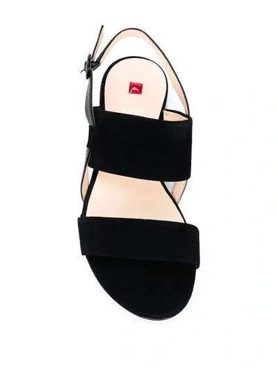 Shop Hogl Slingback Flat Sandals In Black