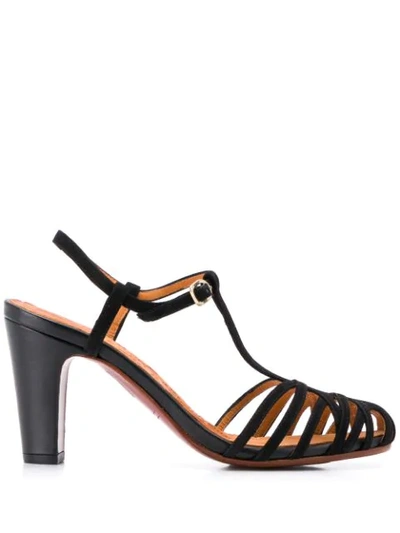 Shop Chie Mihara Lattice Woven Sandals In Black