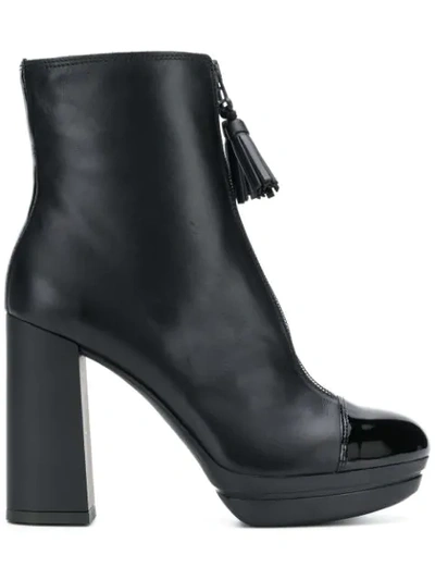 Shop Hogan Ankle Platform Boots In Black