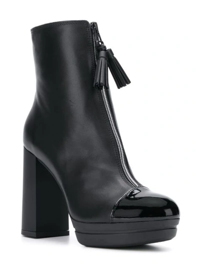 Shop Hogan Ankle Platform Boots In Black