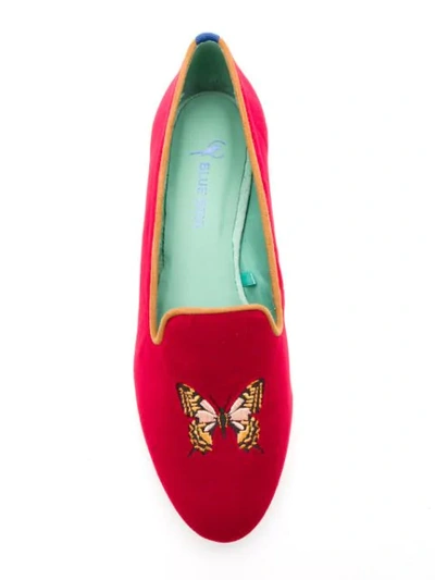 Shop Blue Bird Shoes Butterfly Slippers In Red