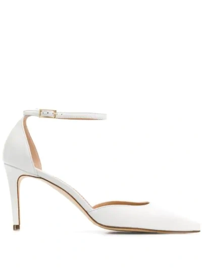 Shop Antonio Barbato Ankle Strap Pumps In White