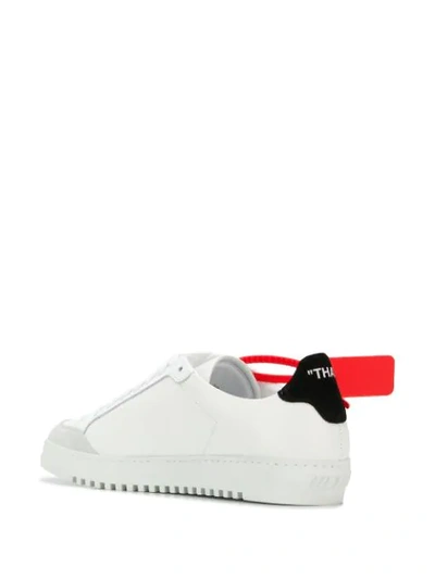 Shop Off-white White Carryover Low-top Leather Sneakers In 0110 White Black