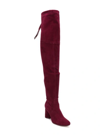 Shop Stuart Weitzman Thigh High Boots In Red
