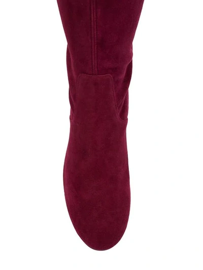 Shop Stuart Weitzman Thigh High Boots In Red