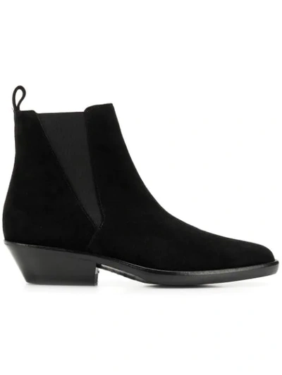 Shop Isabel Marant Drenky Ankle Boots In Black