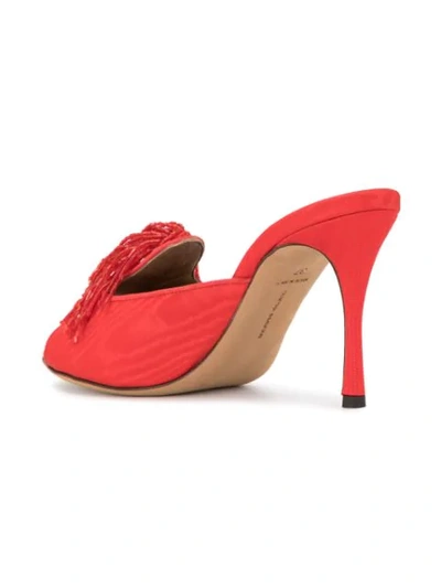 Shop Tabitha Simmons Pammy Mule Sandals In Red