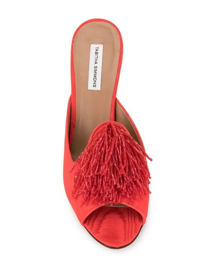 Shop Tabitha Simmons Pammy Mule Sandals In Red