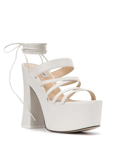 Shop Attico Platform Sandals In White