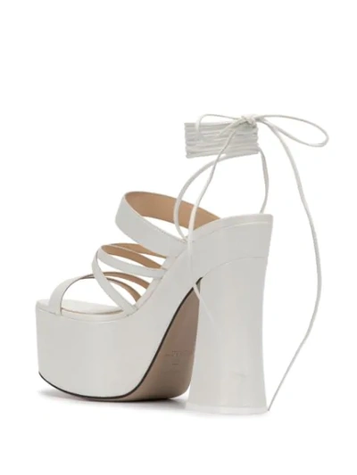 Shop Attico Platform Sandals In White