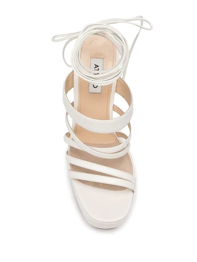Shop Attico Platform Sandals In White