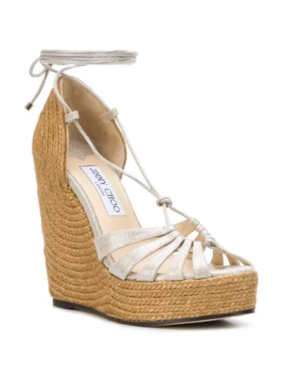 JIMMY CHOO DENIZE 125凉鞋 - 银色