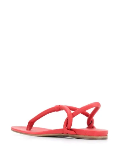 Shop Del Carlo Thong Strap Sandals In Red