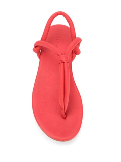 Shop Del Carlo Thong Strap Sandals In Red