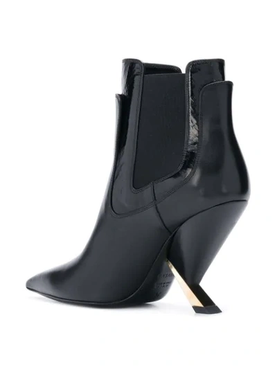 Shop Casadei Layered Ankle Boots In Black