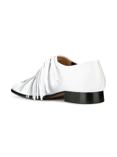 Shop Ports 1961 Pointed Fringed Loafers In White