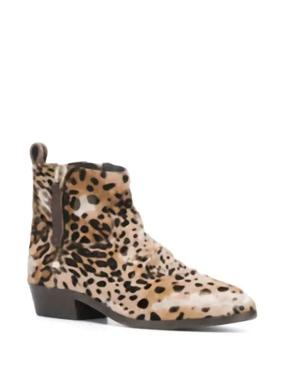 Shop Golden Goose Viand Leopard Print Boots In Neutrals