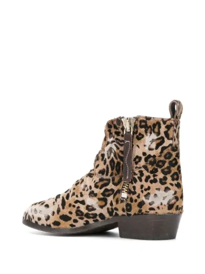Shop Golden Goose Viand Leopard Print Boots In Neutrals