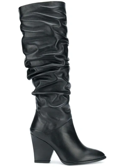 Shop Stuart Weitzman The Smashing Knee Boots In Black