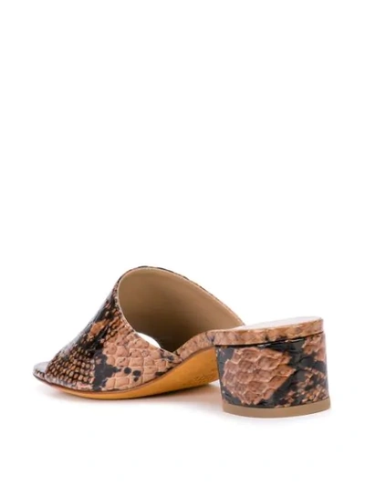 Shop Maryam Nassir Zadeh Snakeskin Effect Sandals In Brown