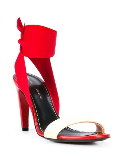 PROENZA SCHOULER 踝带曲线鞋跟凉鞋 - 红色