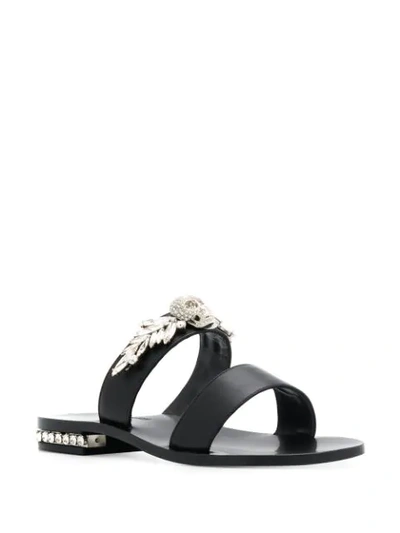 Shop Philipp Plein Embellished Sandals In Black