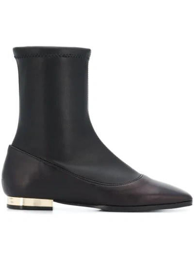 Shop Anna Baiguera Squared Toe Sock Boots - Black