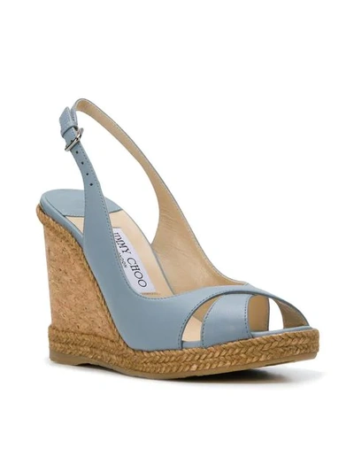 Shop Jimmy Choo Amely 105 Sandals In Blue