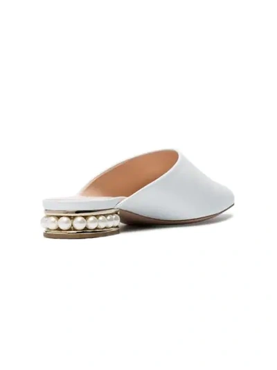 Shop Nicholas Kirkwood Casati Pearl Slippers In White