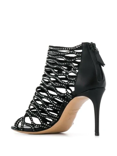 Shop Casadei Cage Ankle Boots - Black