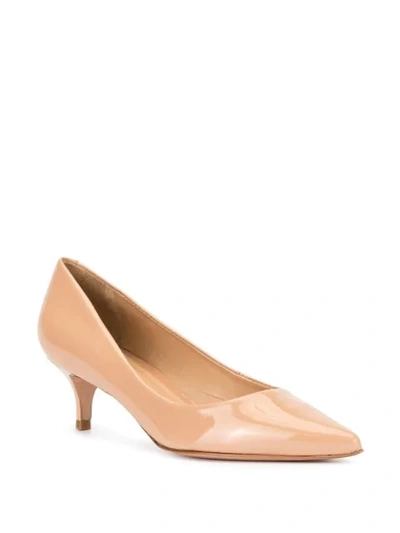 Shop Schutz Patent Kitten Heel Pumps In Brown