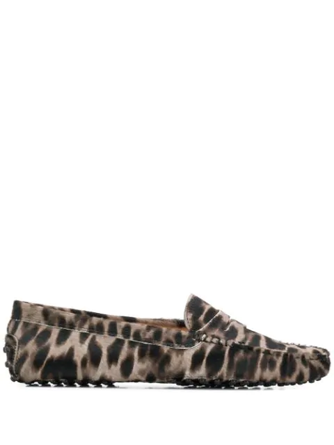 leopard print driving shoes