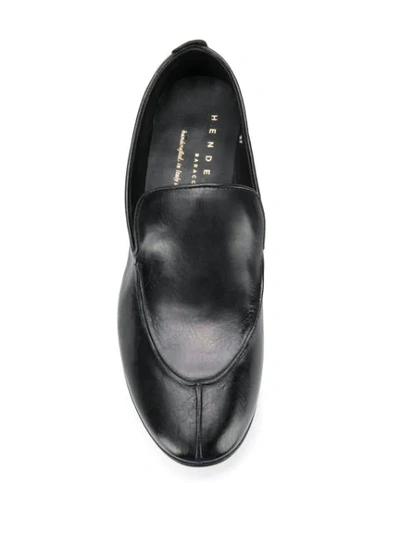 Shop Henderson Baracco Matte Finish Loafers In Black