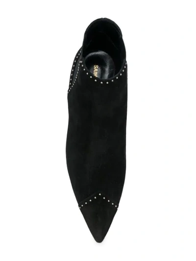 Shop Saint Laurent Blaze Ankle Boots In Black