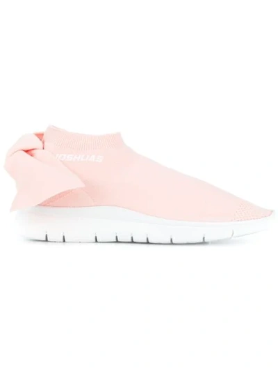 Shop Joshua Sanders Bow Detail Sock Sneakers In Pink