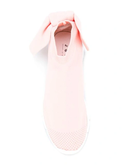 Shop Joshua Sanders Bow Detail Sock Sneakers In Pink