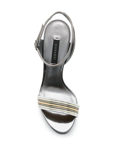 Shop Casadei Stiletto Sandals - Silver